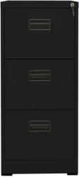 vidaXL Fekete acél irattartó szekrény 46 x 62 x 102, 5 cm (336276) - pepita
