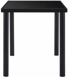 vidaXL Fekete edzett üveg étkezőasztal 140 x 70 x 75 cm (281853)