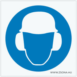  Védősisak és hallásvédő használata kötelező! Öntapadós matrica 10 (ZSRM-07A)