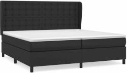 vidaXL Fehér műbőr rugós ágy matraccal 200 x 200 cm (3129051) - pepita