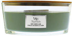 WoodWick Mint Leaves & Oak lumânare parfumată cu fitil de lemn 453, 6 g