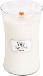 WoodWick White Teak lumânare parfumată cu fitil de lemn 609, 5 g