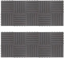 vidaXL 20 darab antikolt szürke tömör akácfa padlólap 30 x 30 cm (3054432)