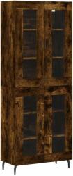 vidaXL Füstös tölgy színű szerelt fa magasszekrény 69, 5 x 34 x 180 cm (3198294) - pepita