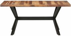 vidaXL Tömör fa étkezőasztal paliszander felülettel 160 x 80 x 75 cm (321547)