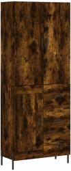 vidaXL Füstös tölgy színű szerelt fa magasszekrény 69, 5 x 34 x 180 cm (3196024) - pepita