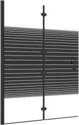 vidaXL Fekete esg zuhanykabin összecsukható ajtóval 100 x 140 cm (150741)