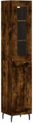 vidaXL Füstös tölgy színű szerelt fa magasszekrény 34, 5x34x180 cm (3199510) - pepita