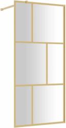vidaXL Aranyszínű zuhanyfal átlátszó esg üveggel 90 x 195 cm (154955) - pepita