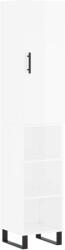 vidaXL Magasfényű fehér szerelt fa magasszekrény 34, 5 x 34 x 180 cm (3199003) - pepita
