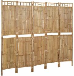vidaXL 5 paneles bambusz paraván 200 x 180 cm (341750) - pepita