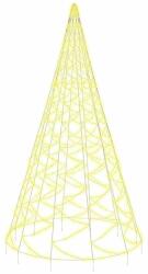 vidaXL Karácsonyfa zászlórúdon 1400 meleg fehér led-del 500 cm (343542) - pepita