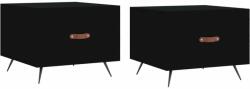 vidaXL 2 db fekete szerelt fa dohányzóasztal 50 x 50 x 40 cm (829335) - pepita