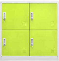 vidaXL Világosszürke-zöld acél zárható szekrény 90 x 45 x 92, 5 cm (336435)