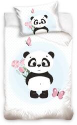 Carbotex Panda, set lenjerie de pat single, 90x120 cm Lenjerii de pat bebelusi‎, patura bebelusi