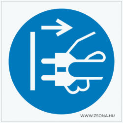  A készülék nyitás előtt áramtalanítandó! Öntapadós matrica 100x100 mm (ZSRM-13A)