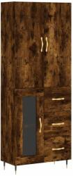 vidaXL Füstös tölgy színű szerelt fa magasszekrény 69, 5 x 34 x 180 cm (3195944) - pepita
