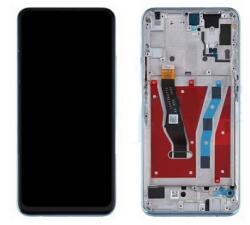 Huawei P Smart Z STK-LX1, Y9 Prime 2019 STK-L21MEB előlap keret, lcd kijelző és érintőpanel, kék (OEM)