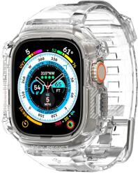 Spigen Apple Watch Ultra (49 mm), Szilikon védőkeret, ütésálló, szíjjal, Spigen Rugged Armor Pro, átlátszó (RS135675) (RS135675)