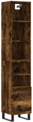 vidaXL Füstös tölgy színű szerelt fa magasszekrény 34, 5x34x180 cm (3189794) - pepita