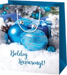 Cardex Boldog karácsonyt! kék közepes méretű ajándéktáska 18x10x23cm (42165C) - innotechshop