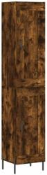 vidaXL Füstös tölgy színű szerelt fa magasszekrény 34, 5x34x180 cm (3200462) - pepita