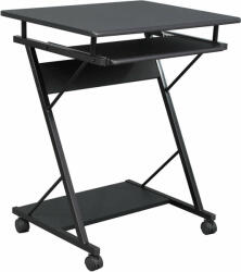  Mozgatható számítógépasztal/Gamer asztal kerekekkel, fekete, TARAK (TK0000277508)