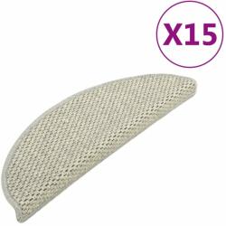 vidaXL 15 db szizál hatású szürke öntapadó lépcsőszőnyeg 56 x 20 cm (326863)