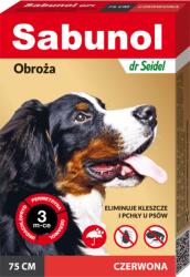 Dr. Seidel Zgarda antiparazitara caini, SABUNOL DOG GPI, 25-50 kg, rosie, 75 cm