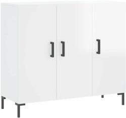 vidaXL Magasfényű fehér szerelt fa tálalószekrény 90 x 34 x 80 cm (828110) - pepita