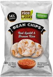RiceUP! Rizschips RICE UP proteines vöröslencsével 60g - nyomtassingyen