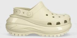 Crocs papucs Classic Mega Crush Clog bézs, női, platformos, 207988 - bézs Női 39/40
