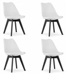 ARTOOL Set 4 scaune stil scandinav, Artool, Mark, PP, lemn, alb si negru, 49x55.5x82.5 cm (3705_1S)