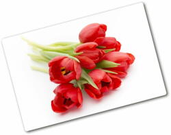Wallmuralia. hu Üveg vágódeszka Piros tulipánok 80x52 cm