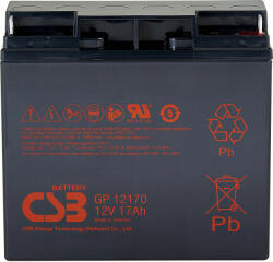 CSB-Battery GP12170 12V 17Ah zárt ólomsavas akkumulátor (CSB-GP-12170)