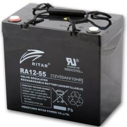 Ritar RA12-55 12V 55Ah zárt ólomsavas akkumulátor (Ritar-RA12-55)