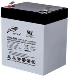 Ritar HR12-22W F2 12V 5, 5Ah zárt ólomsavas akkumulátor (Ritar-HR12-22W-F2-kocka)