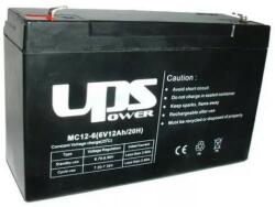 UPS Power UPS MC12-6 6V 12Ah zárt ólomsavas akkumulátor (UPS-Power-MC12-6)
