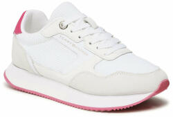 Tommy Hilfiger Sneakers Tommy Hilfiger Essential Mesh Runner FW0FW07381 White/Bright Cerise Pink 01S
