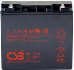 CSB-Battery GP12200 12V 20Ah zárt ólomsavas akkumulátor (CSB-GP-12200)