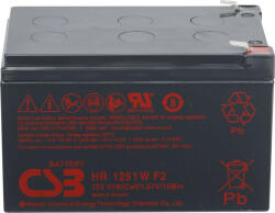 CSB-Battery HR1251W 12V 13, 5Ah zárt ólomsavas akkumulátor (CSB-HR-1251W-F2)