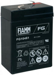FIAMM FG10451 6V 4, 5Ah zárt ólomsavas akkumulátor (FIAMM-FG10451)