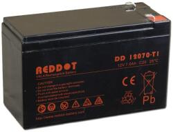 RedDot DD12070 12V 7Ah T1 zárt ólomsavas akkumulátor (REDDOT-DD12070-T1)