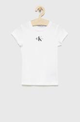 Calvin Klein gyerek pamut póló fehér - fehér 128 - answear - 10 490 Ft