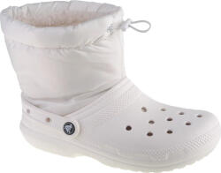 Crocs Bílé kotníkové boty Crocs Classic Lined Neo Puff Boot 206630-143 Méret: 37/38