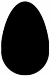 Cre Art formalyukasztó dekorgumihoz 25 mm, tojás (TLYFO441)