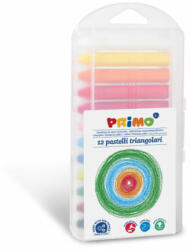 Primo Zsírkréta PRIMO háromszögletű, 12db-os készlet, műanyag dobozban (085PT12P)