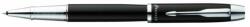 Parker Rollertoll, 0, 5 mm, ezüst színű klip, fekete tolltest, PARKER "IM Royal", fekete (7060247001) - papirtar