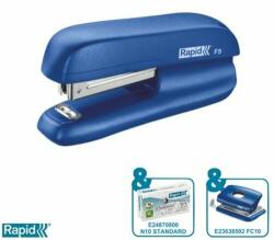 Rapid Tűzőgép, mini, No. 10, 10 lap, RAPID "F5", kék (E5000265) - papirtar