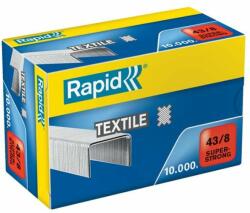 Rapid Tűzőkapocs, 43/8, horganyzott, textil, RAPID "Superstrong (E24872300) - papirtar